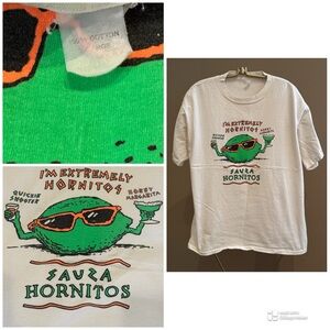 Vintage Humor Sauza Hornitos White Shirt "I'm Extremely Hornitos" Rare T-Shirt
